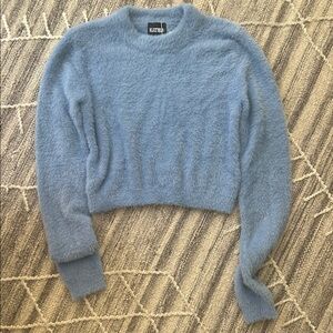 KatieJ NYC Fuzzy Cropped Sweater